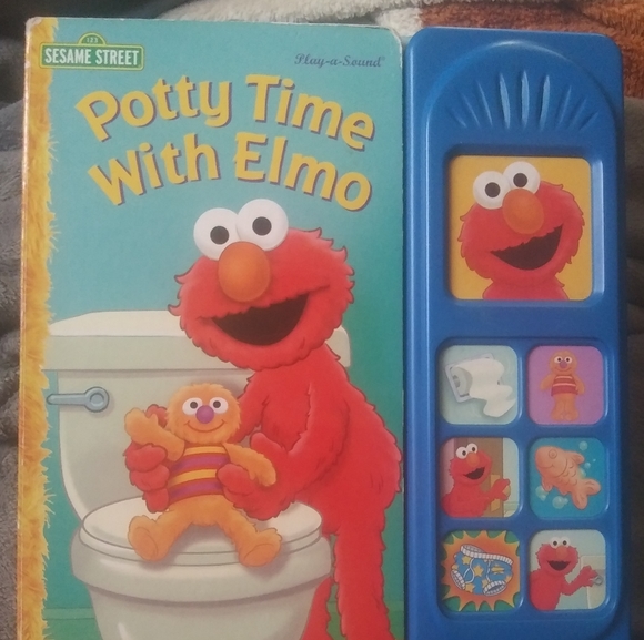 POTTY TIME WITH ELMO" POTTY TRAINING BOOK WITH SOUND - Picture 1 of 16